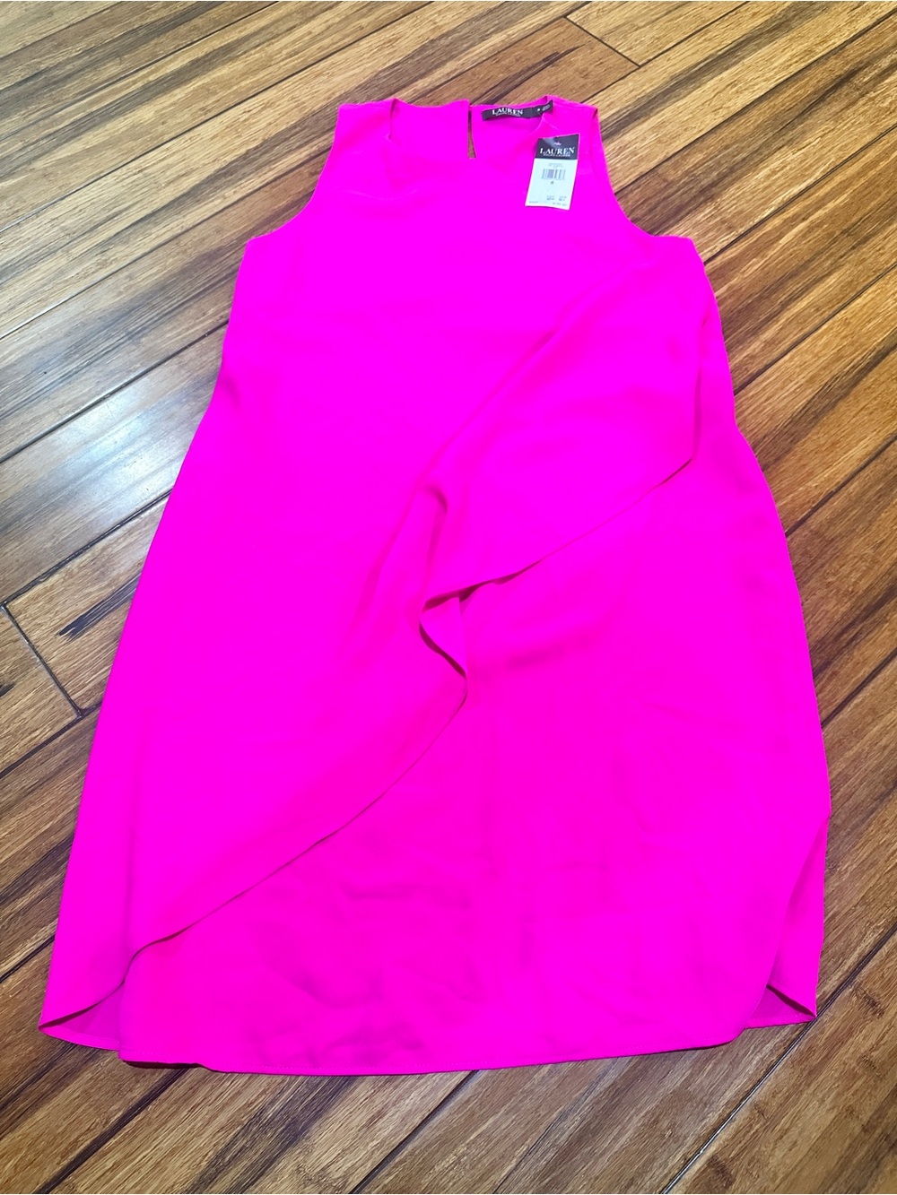 Ralph Lauren Hot Pink High-Low Sleeveless Dress